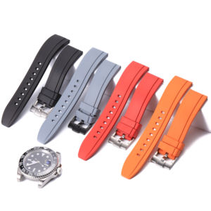 <span class=keywords><strong>Bracelet</strong></span> de montre en caoutchouc fluoré à dégagement rapide Sport plongée FKM <span class=keywords><strong>Bracelet</strong></span> de montre en caoutchouc de Silicone pour Seko Rolx 19 20 21 22mm - Product Image 6