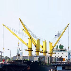 מנוף סיפון ימי <span class=keywords><strong>25</strong></span> טון, מנוף הידראולי קטן עם מנוע דיזל, רכיבי גלגלי שיניים עם מסבי מנוע, לטיפול במטען ספינות - Product Image 3