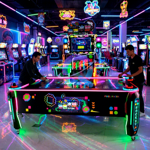 Machine d'arcade <span class=keywords><strong>de</strong></span> hockey sur air Flyball Pixel Pucks à monnayeur |   <span class=keywords><strong>Jeu</strong></span> commercial LED pour parc d'attractions et centre <span class=keywords><strong>de</strong></span> jeux - Product Image 1