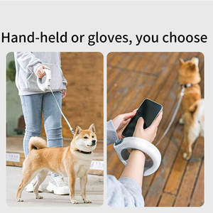 Laisse rétractable KingHon pour animaux de compagnie, laisse pour chien avec poignée, longueur de la corde de 3 m, mains libres avec lumière LED, anneau lumineux coloré, laisse pour animaux de compagnie - Product Image 6