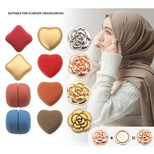 Оптовая продажа, 29 цветов, золотые и серебряные магнитные булавки для хиджаба, шарфа, сильные магнитные мусульманские аксессуары, зажимы, брошь для женщин - Product Image 2