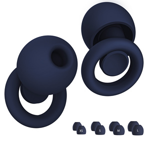 ที่อุดหูซิลิโคนแบบปรับแต่งได้ ป้องกันเสียงรบกวน สำหรับการนอนหลับ  ลดเสียงรบกวน  นำกลับมาใช้ใหม่ได้ - Product Image 1