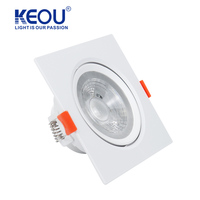 Mini spot encastré LED KEOU en plastique 9W, découpe de 90 mm, spot de plafond