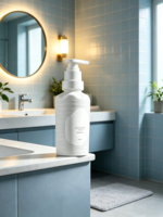 Nouvelle Bouteille Vide de Luxe en PEHD 450 ml pour Shampoing, Gel Douche, Lait Corporel, Après-Shampoing avec Pompe en PP – Modèle 2026