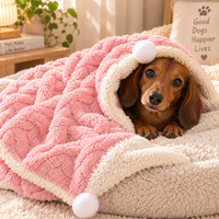 Couverture double face pour animaux de compagnie, tapis chaud d'hiver de couleur unie pour chat, coussin doux pour chaton, couverture pour chien