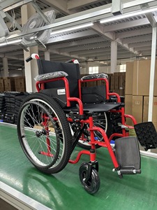 Silla de <span class=keywords><strong>Ruedas</strong></span> Neumática Reforzada <span class=keywords><strong>con</strong></span> Capacidad para 200 kg y Reposapiés Elevables - Product Image 2