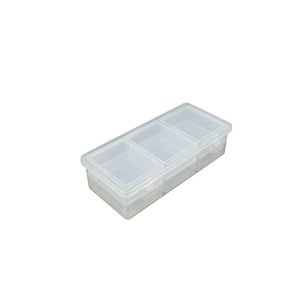Transparent Plastic Storage Box 19.5x8.8x5cm With 3 Compartments For Fishing Tackle And DIY Crafts Desktop Organizer - Product Image 5