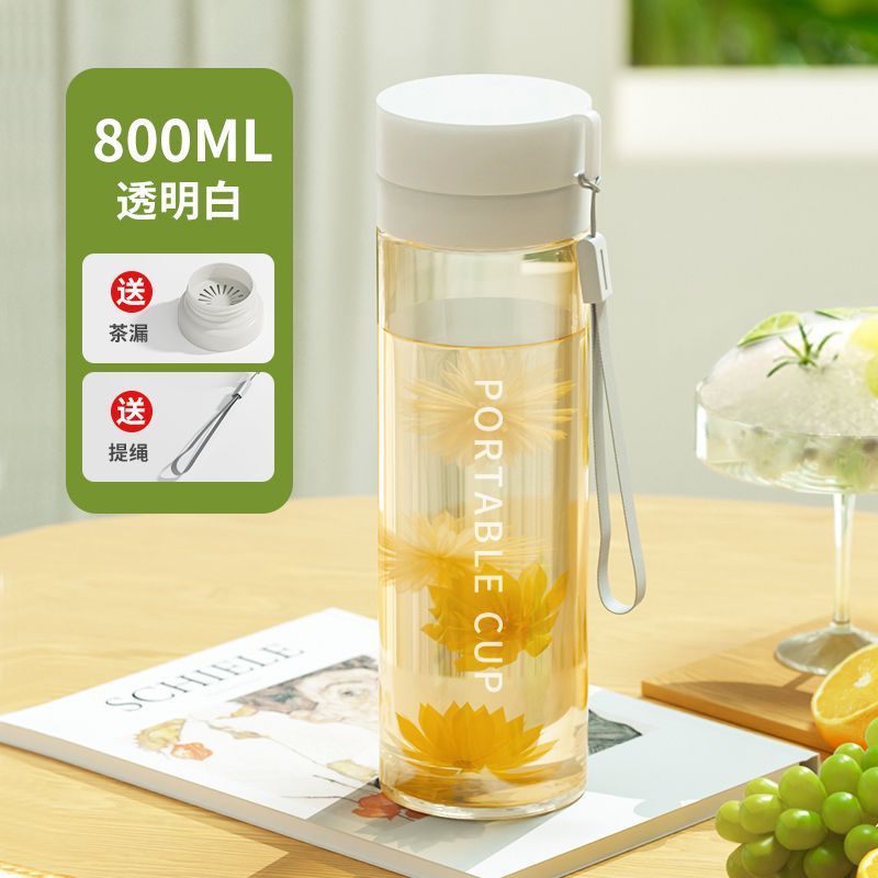 800ml [Transparent] Simple White