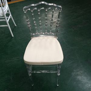 Chaises à empiler en résine, pièces en acrylique, transparentes, avec coussins, pour événement, mariage, fête, <span class=keywords><strong>location</strong></span>, hôtel - Product Image 1