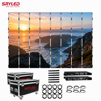 Ensemble complet d'écran LED HD étanche IP65 4x3m P2.6 P2.9 P3.91, mur vidéo LED mobile, location pour scène, événement, intérieur, extérieur, affichage LED