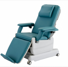 เก้าอี้บริจาคเลือดเคลื่อนที่แบบปรับได้ รุ่น EM-BC120A วัสดุเหล็กเคลือบสี เบาะหนัง PVC ปรับความสูงได้ - Product Image 2