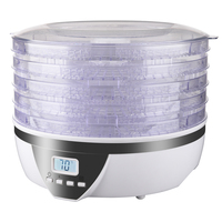 Dehidrator Makanan Profesional BAIYI 350W 5 Tray dengan Thermostat Digital Timer 70C Rendah Kebisingan untuk Buah, Bunga/Rempah, Daging Sapi