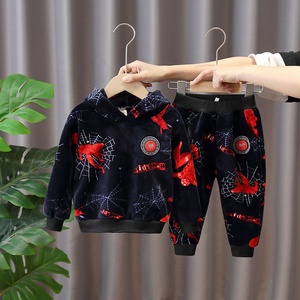 <strong>Kids</strong> Boys Girls <strong>Hoodies</strong> Pants Suit Cartoon <strong>Spiderman</strong> Children's Clothing Sweatshirts Casual Fashion Pullover Jogging Pant 2-7Y - Product Image 1