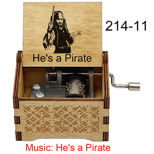 Caja Musical de Madera con Manivela de la Película Piratas del Caribe, Movimiento Musical de Cuerda, Regalo de Madera Especial y Adorable para Cumpleaños de Amigos - Product Image 3