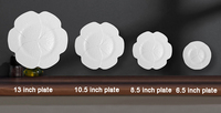 Assiette de Présentation Plate Irrégulière de Haute Qualité 6.5/8.5/10.5/13 Pouces en Porcelaine Fine pour Restaurant, Hôtel, Mariage – Vaisselle en Porcelaine Fine