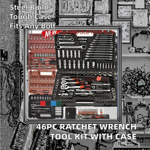 151-Piece <b>Chrome</b> Vanadium Steel Ratchet Wrench Hex Kit Manual OEM Hard Case Motorcycle Car Repair Parts 3-Year Warranty JT-151CV - Product Image 4