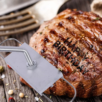 Lfgb BBQ Branding Iron Ensemble de 3 pièces Outil de barbecue en métal avec manche en bois Boîtier en aluminium