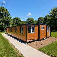 Casa Contenedor Expandible Moderna de 20 pies/40 pies, 3 Dormitorios, Casa Modular Prefabricada de Lujo, Casa Pequeña Plegable Tipo Villa en Venta