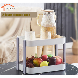 Kitchen Office Plastic Water Cup Storage Drain Rack 2-Tier Cup Drying Rack
