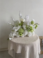 Nouvelle Arrivée L-R482 Boule de Fleurs Artificielles Faite Main Personnalisée Roses Bleues pour Mariage, Fête, Décoration d'Événements, Centre de Table