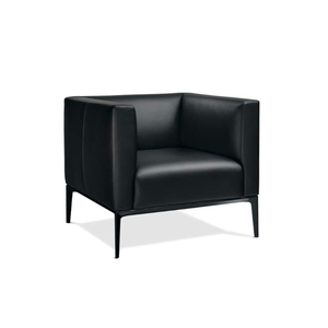 Chaise longue de designer italien, canapé droit en cuir, ensemble moderne et luxueux pour la maison, le salon, le bureau ou l'appartement - Product Image 3
