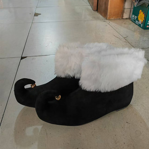 Nuovi Arrivi: Stivaletti a Punta con Pelliccia e Campanelle <span class=keywords><strong>di</strong></span> <span class=keywords><strong>Natale</strong></span>, Scarpe per Costumi <span class=keywords><strong>di</strong></span> Halloween e Giochi <span class=keywords><strong>di</strong></span> Ruolo, Vendita all'Ingrosso - Product Image 2