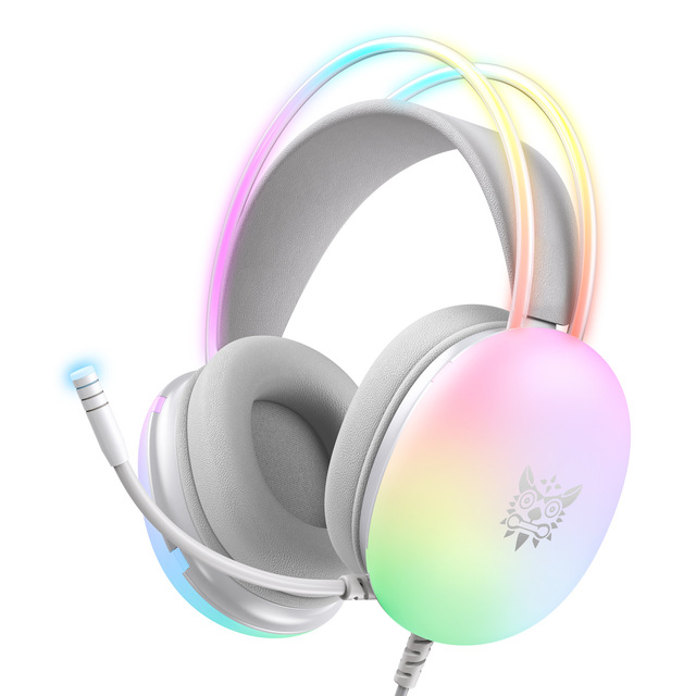 Onikuma Headset X25 3.5mm Over-ear Wired RGB Gaming Headphones with Microphone Active Noise Cancellation for Sports Use