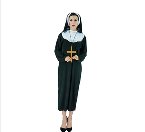 Costumi da Suora per Travestimento Luolan per Feste in Maschera di Pasqua, Cosplay, Spettacoli Teatrali, Fantasia Europea e Americana, <span class=keywords><strong>Film</strong></span> e Serie TV - Product Image 3