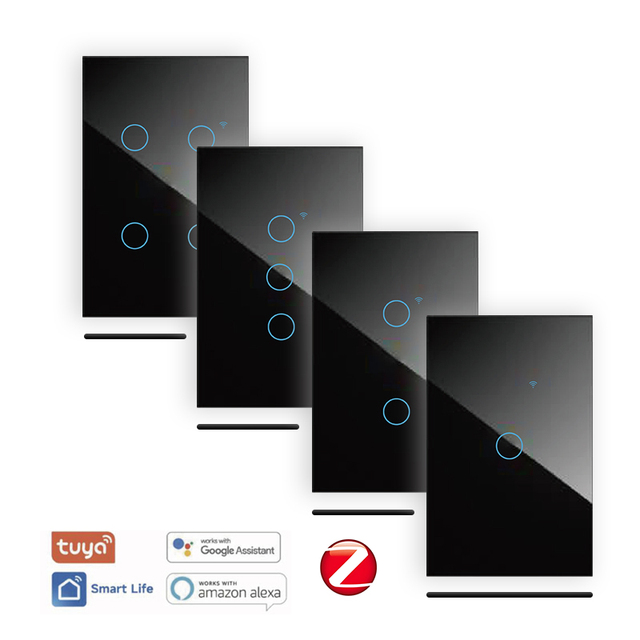Smart Light Switch 3 Gang US Standard Zigbee  Control Touch Panel Switches Interruptor Inteligente Wifi Wall Switch