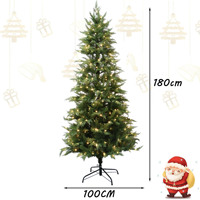 Prelit spécial 6 FT 180 CM plein PE vert crayon artificiel pliable arbre de noël