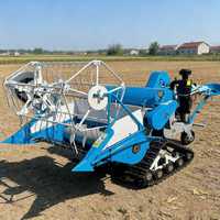 Moissonneuse-batteuse mini-chenillée fiable à moteur diesel pour la récolte du riz et du blé