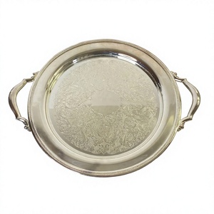 Plateau à chocolat rond en acier inoxydable, plaqué nickel, plateau à chocolat design, plateau à chocolat de haute qualité, plateau à chocolat élégant - Product Image 1