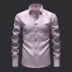 Camisa <span class=keywords><strong>de</strong></span> Vestir <span class=keywords><strong>de</strong></span> <span class=keywords><strong>Manga</strong></span> <span class=keywords><strong>Larga</strong></span> para Hombre, Estilo Vintage a Rayas, <span class=keywords><strong>de</strong></span> Alta Calidad, Informal, para Uso Diario - Product Image 3