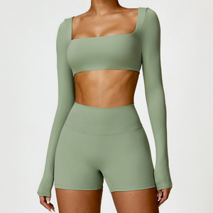 Ensemble de sport de haute qualité, doux et respirant, tenue de sport, leggings de yoga, soutien-gorge de sport, vêtements de fitness, ensemble de yoga 2 pièces - Product Image 3