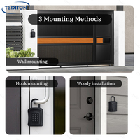 Boîtes de rangement intelligentes Tediton TTlock Tuya pour clés, coffre-fort avec code, accès à distance, boîte de rangement intelligente pour clés