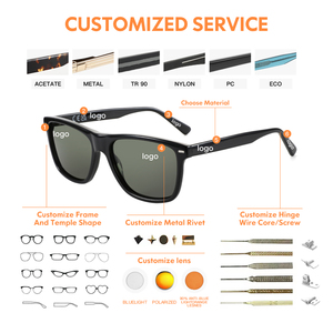 Gafas <span class=keywords><strong>de</strong></span> Sol Unisex <span class=keywords><strong>de</strong></span> Lujo Retro con <span class=keywords><strong>Lentes</strong></span> Polarizadas, Logotipo Personalizado, Marco <span class=keywords><strong>de</strong></span> Acetato Negro, Protección UV400, Gafas <span class=keywords><strong>de</strong></span> Marca al por Mayor <span class=keywords><strong>de</strong></span> Fábrica <span class=keywords><strong>para</strong></span> <span class=keywords><strong>Hombre</strong></span> y Mujer - Product Image 4