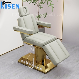 Kisen High Quality Modern Golden Base Saloon <b>Bed</b> 4 Motor Electric Green Cosmetic <b>Lash</b> Cosmetology <b>Bed</b> for Beauty Salon - Product Image 2