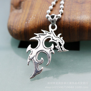 Yunnique – collier avec pendentif Dragon en acier inoxydable pour hommes, design du zodiaque animal, bijoux cadeau - Product Image 5