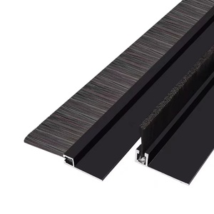 F-Vorm Aluminium Base Zwart Nylon Haren Borstel <span class=keywords><strong>Strip</strong></span> Voor Deur Window - Product Image 3