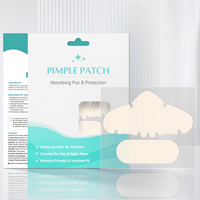 Patch hydrocolloïde invisible et respirant en forme de croissant pour boutons, zone T, et zones sensibles du nez et de la mâchoire, format standard, couvrant l'acné, biologique, emballé individuellement