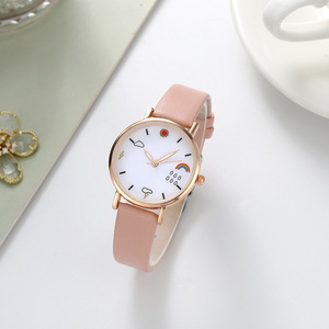 D-04015 La nouvelle montre d'écolière mignonne de petit cadran, montre de filles de décoration de cadran de tonnerre de vent et de pluie - Product Image 1
