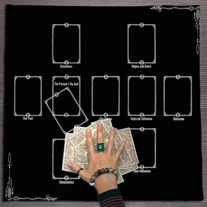 Tovaglia quadrata tarocchi tessuto di velluto terrazza tavolo da pranzo copertina carta da gioco Mandala Life Tree Butterfly tovaglia da stregoneria - Product Image 3