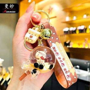Wholesale Creative Acrylic Keychain Oil Into Bottle Floating <b>Key</b> <b>Chain</b> - Product Image 5