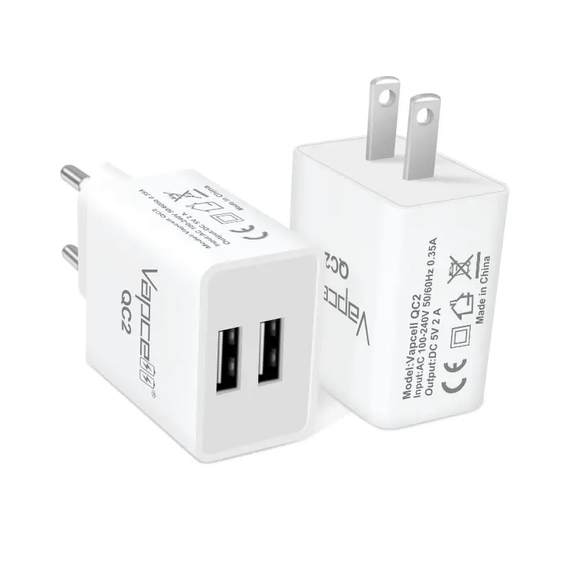 Vapcell QC2 nhanh chóng sạc USB-A Adapter phổ DC 5V 2A điện 10W đầu ra Qi chức năng nhanh chóng chuyển đổi pin EU/chúng tôi Điện thoại di động