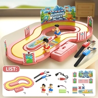 TOPSKY TOYS Jeu de table de course sans fil à détection corporelle pour enfants, simulation de piste de course à deux joueurs, en plastique