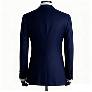 Phù hợp với nam giới chính thức tiệc kinh doanh cao cấp hải quân 100% len hợp nhất vải phù hợp với phong cách tùy chỉnh - Product Image 3