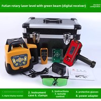 Niveau laser rotatif Fukuda FRE203RG rouge/vert pour utilisation verticale et horizontale