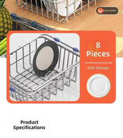 Panier de vidange pliable en acier inoxydable 304 à drainage rapide, support rétractable et extensible pour laver la vaisselle, les légumes et les fruits