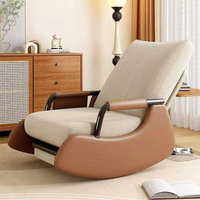 Fauteuil pouf en tissu de coton de style moderne, confortable, fauteuil paresseux, salon, une personne