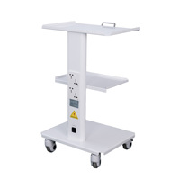 Chariot de laboratoire dentaire à 3 niveaux en métal blanc de haute qualité, chariot de rangement roulant, mobilier de clinique pour cabinet dentaire